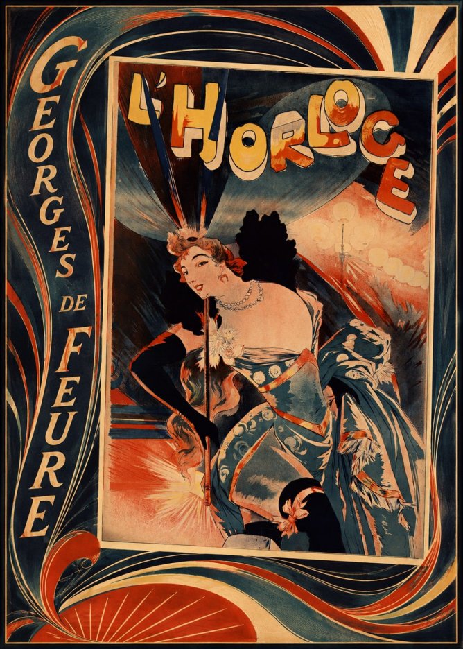 Georges de Feure L'horloge III No2 - Plakat