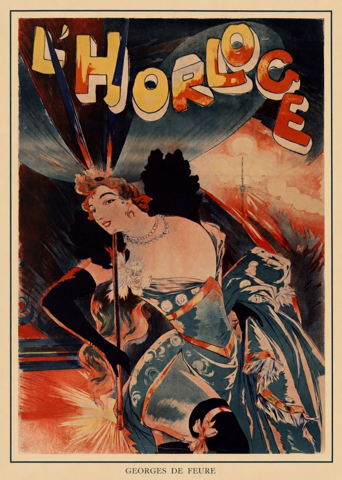 Georges de Feure L'horloge III No4 - Plakat