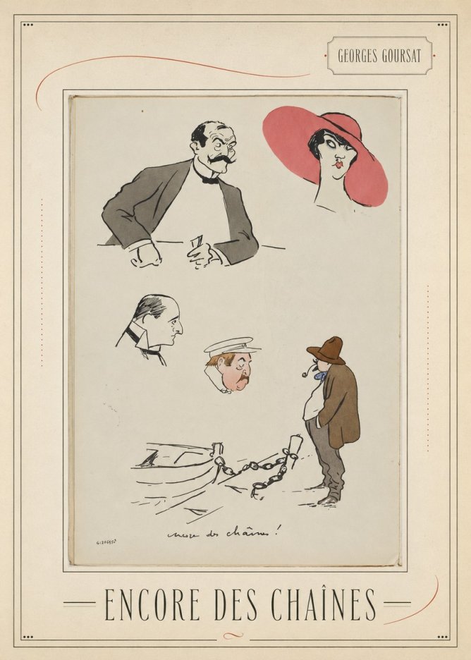 Georges Goursat Encore Des Chaînes! No3 - Plakat