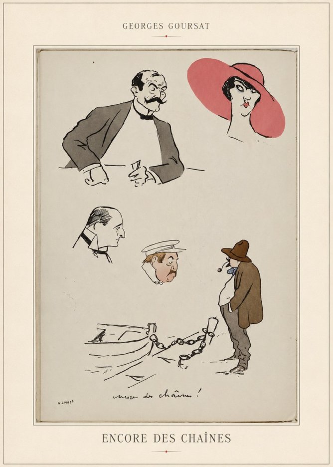 Georges Goursat Encore Des Chaînes! No4 - Plakat