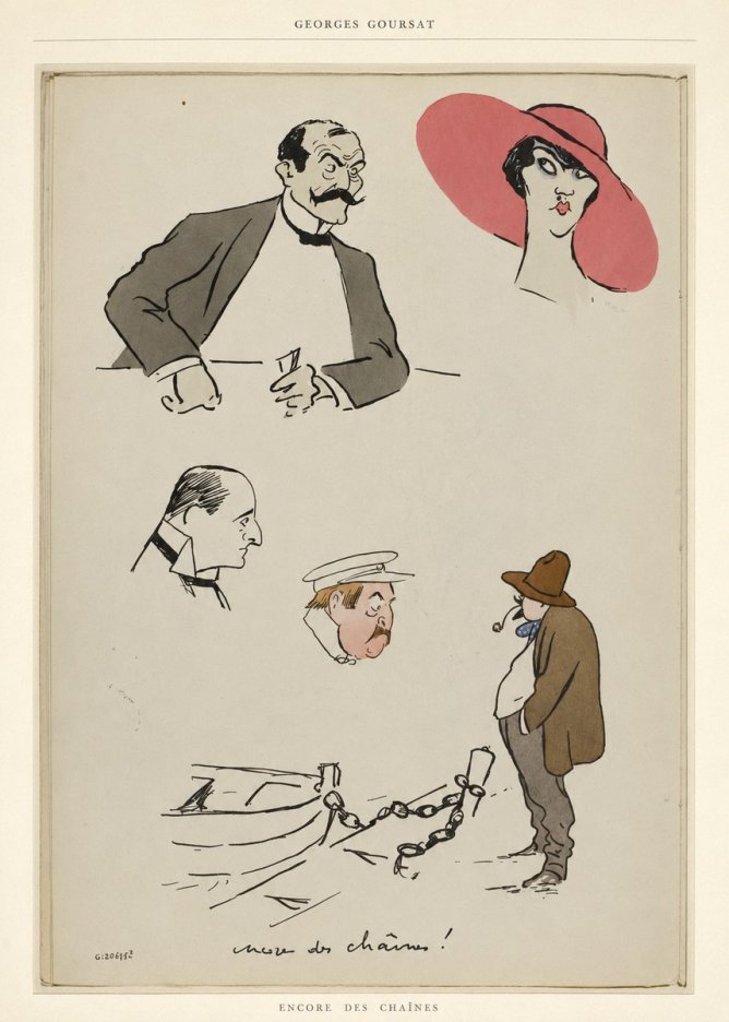 Georges Goursat Encore Des Chaînes! No5 - Plakat