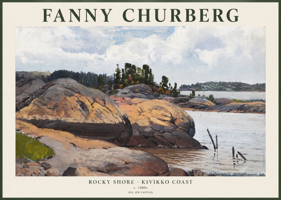 Fanny Churberg Rocky Shore · Kivikko Coast No1 - Plakat