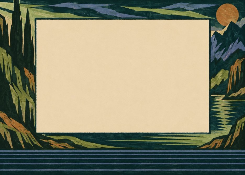 Max Pechstein Art Deco Landscape Frame No1 - Plakat