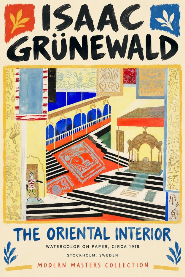 Isaac Grünewald The Oriental Interior No5 - Plakat