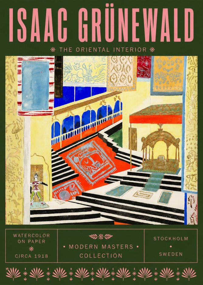 Isaac Grünewald The Oriental Interior No6 - Plakat
