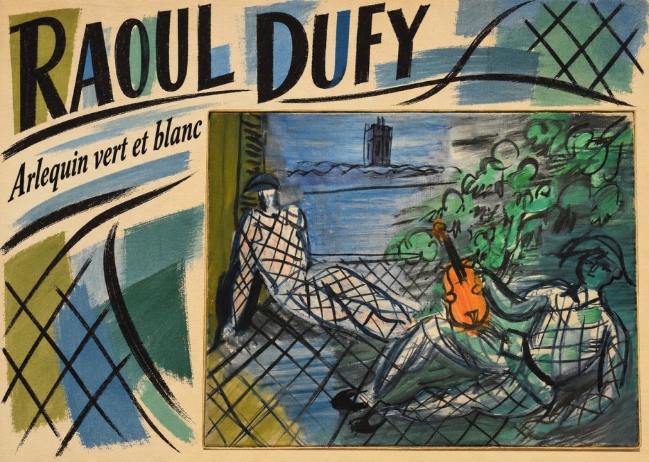 Raoul Dufy Arlequin Vert Et Blanc No6 - Plakat