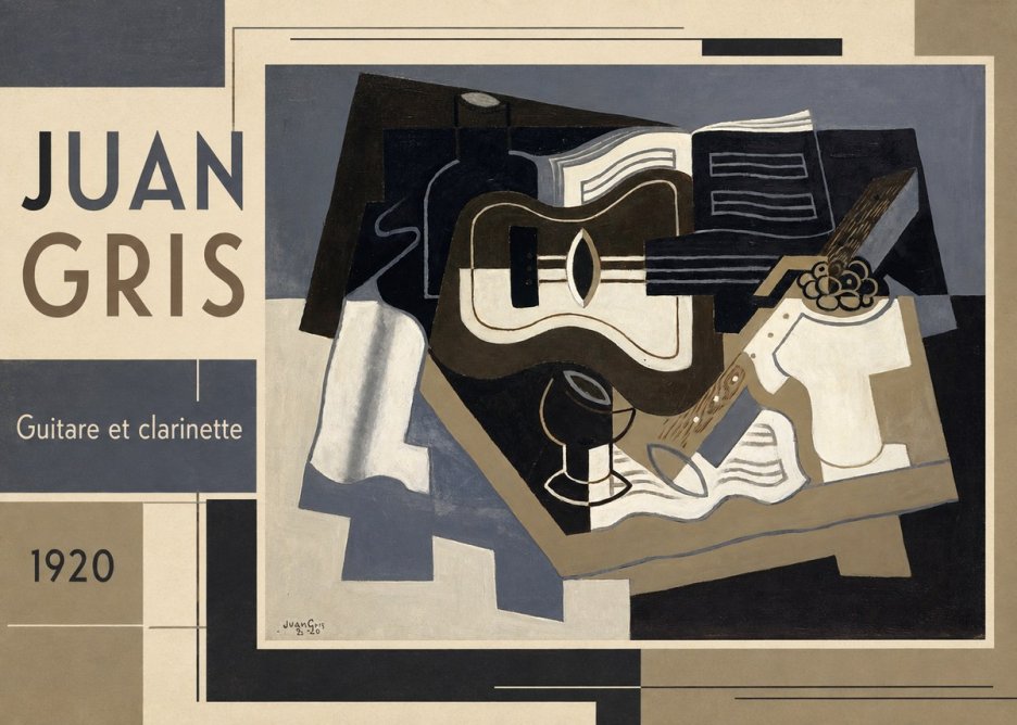 Juan Gris Guitare Et Clarinette No1 - Plakat