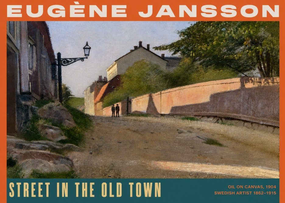 Eugène Jansson Street in the Old Town No2 - Plakat