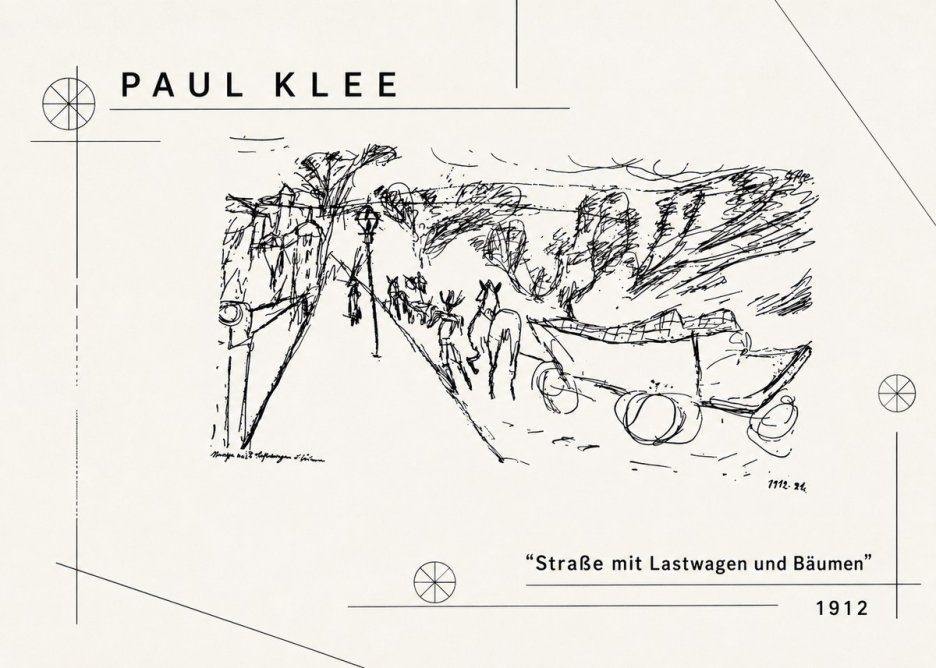 Paul Klee Straße Mit Lastwagen Und Bäumen No2 - Plakat