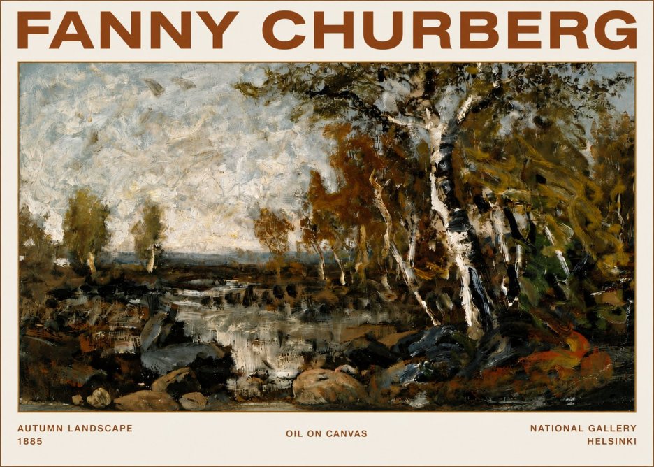 Fanny Churberg Autumn Landscape No3 - Plakat