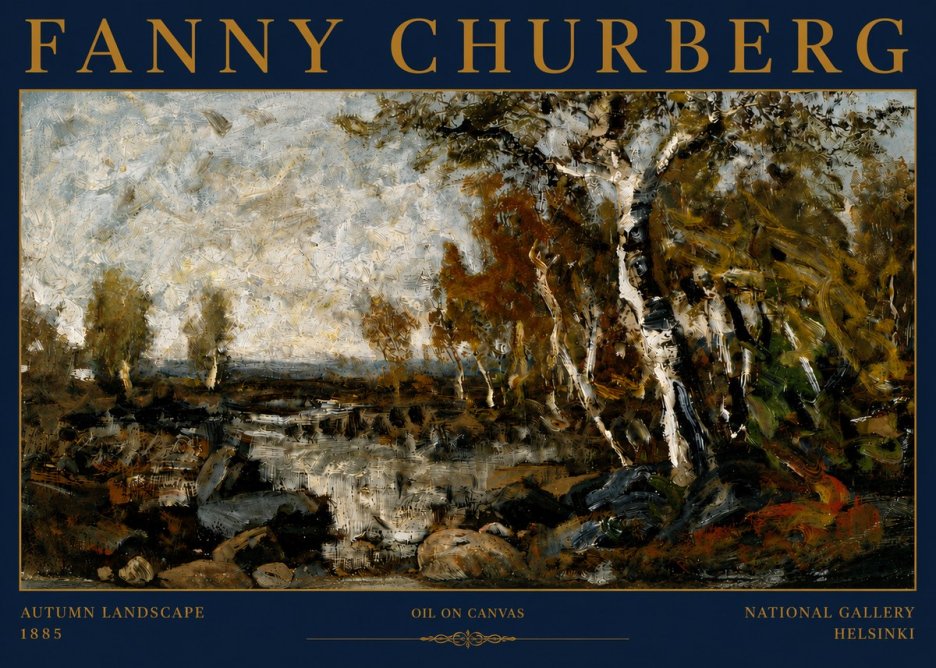 Fanny Churberg Autumn Landscape No4 - Plakat