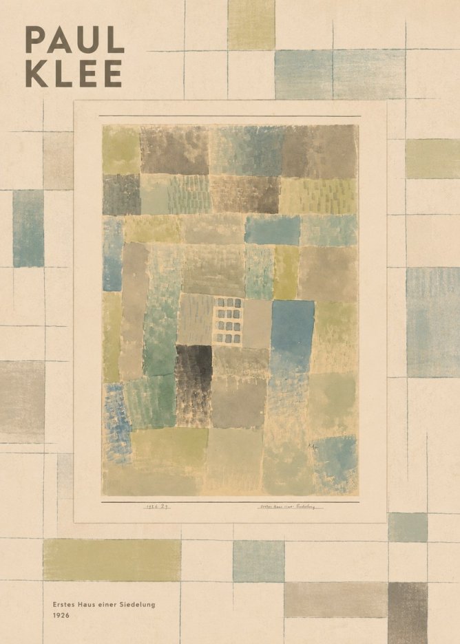 Paul Klee Erstes Haus Einer Siedelung No5 - Plakat