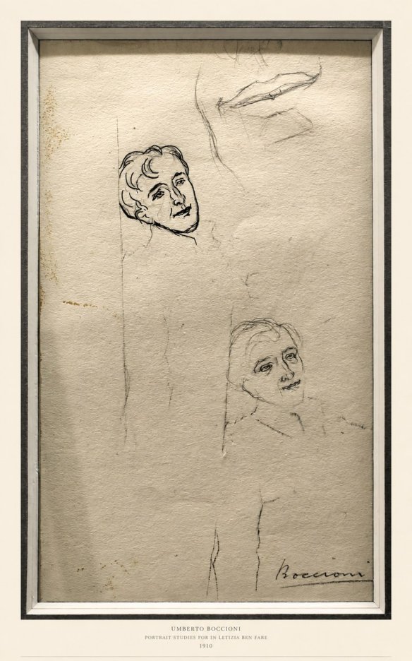 Umberto Boccioni Portrait Studies for in Letizia Ben Fare No6 - Plakat