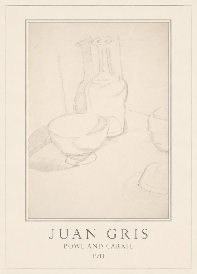 Juan Gris Bowl and Carafe No4 - Plakat