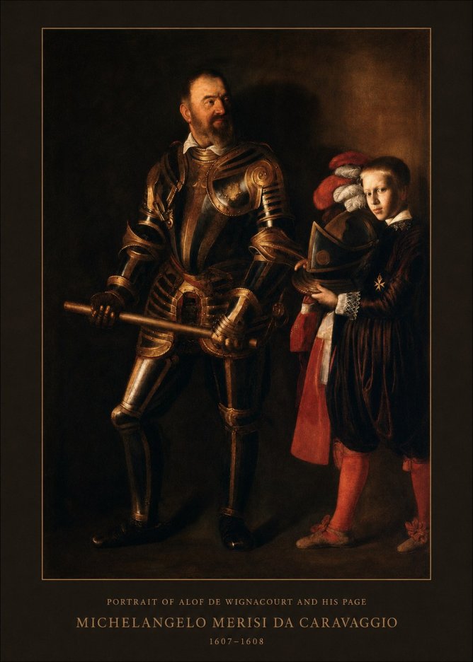Michelangelo Merisi da Caravaggio Portrait of Alof De Wignacourt and His Page No4 - Plakat