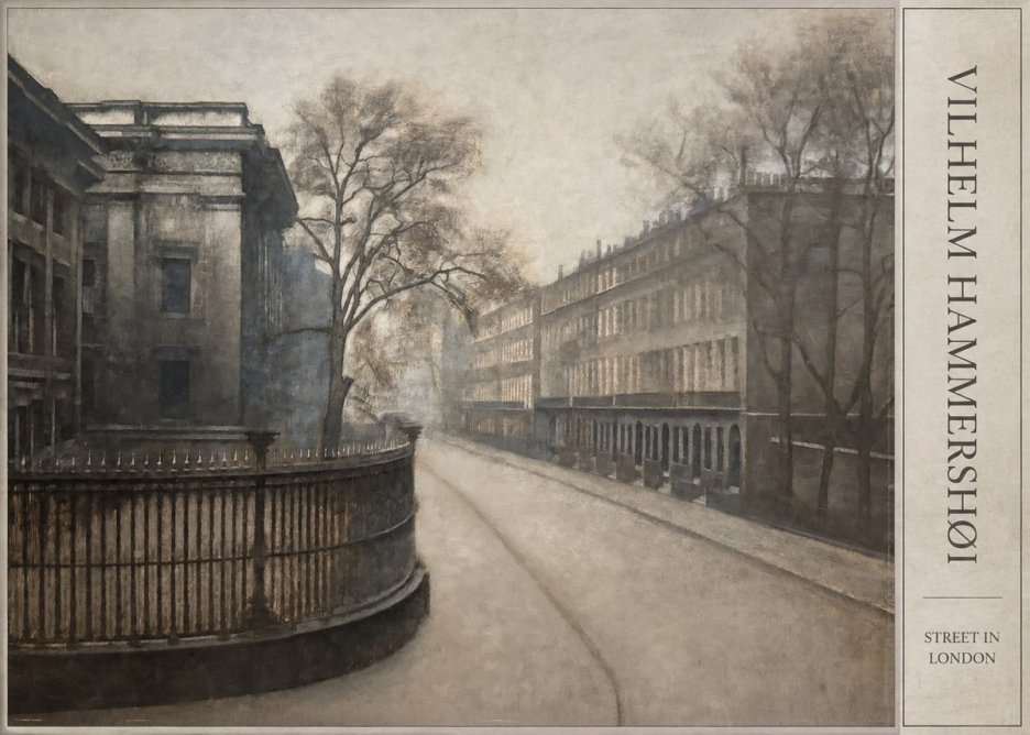 Vilhelm Hammershøi Street in London No6 - Plakat