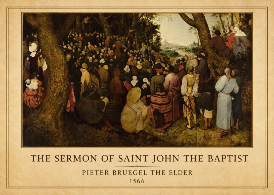 Pieter Bruegel The Sermon of Saint John the Baptist II No1 - Plakat