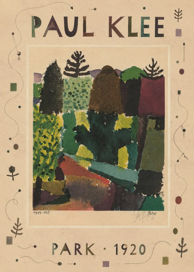 Paul Klee Park II No4 - Plakat