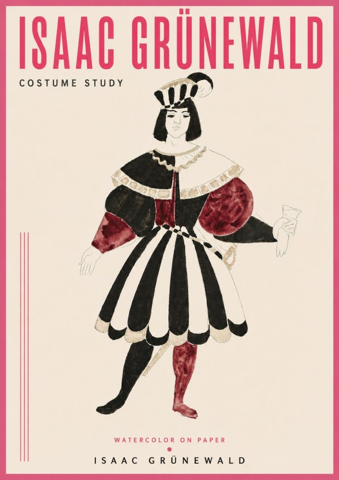 Isaac Grünewald Costume Study VIII No4 - Plakat