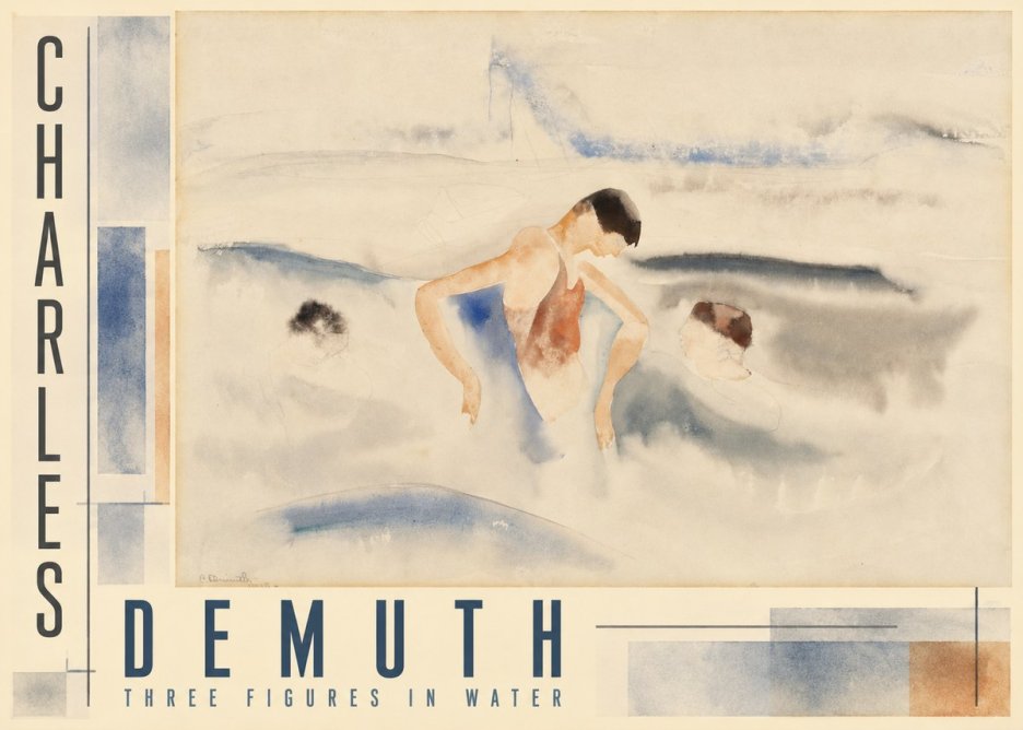 Charles Demuth Three Figures in Water No2 - Plakat