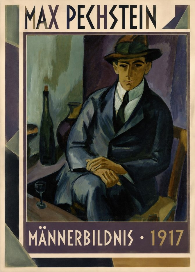 Max Pechstein Männerbildnis • 1917 No1 - Plakat