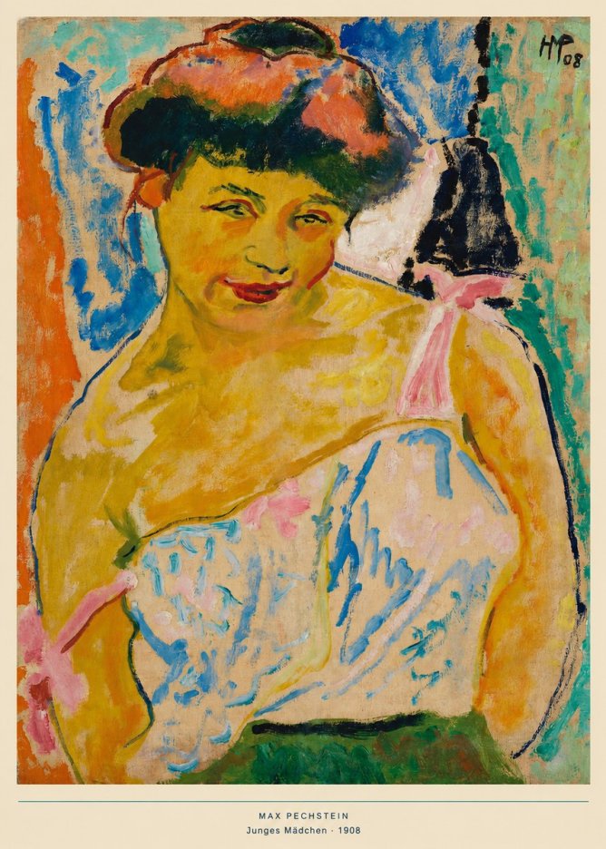 Max Pechstein Junges Mädchen No6 - Plakat