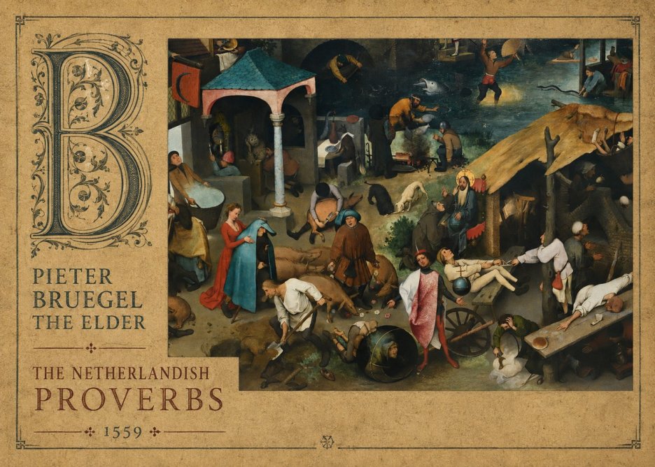 Pieter Bruegel The Netherlandish Proverbs III No5 - Plakat