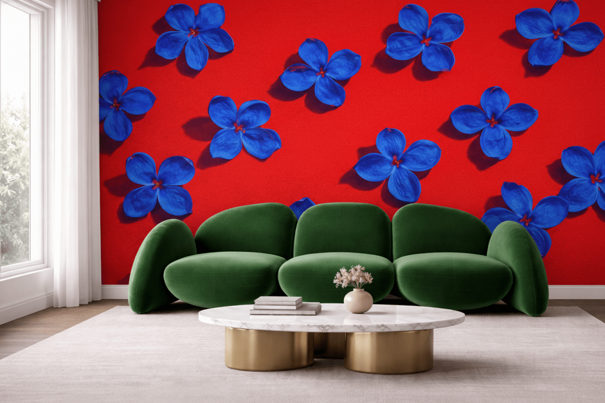 Blue Bloom Mural