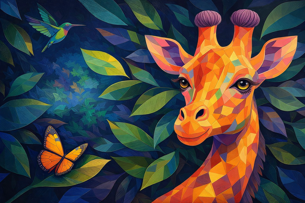 Giraffe Mosaic Encounter