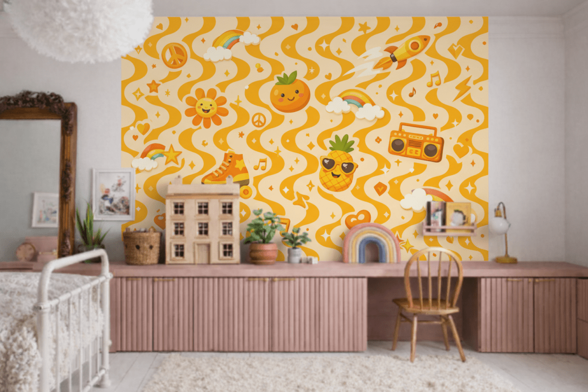 Whimsical Retro Mural