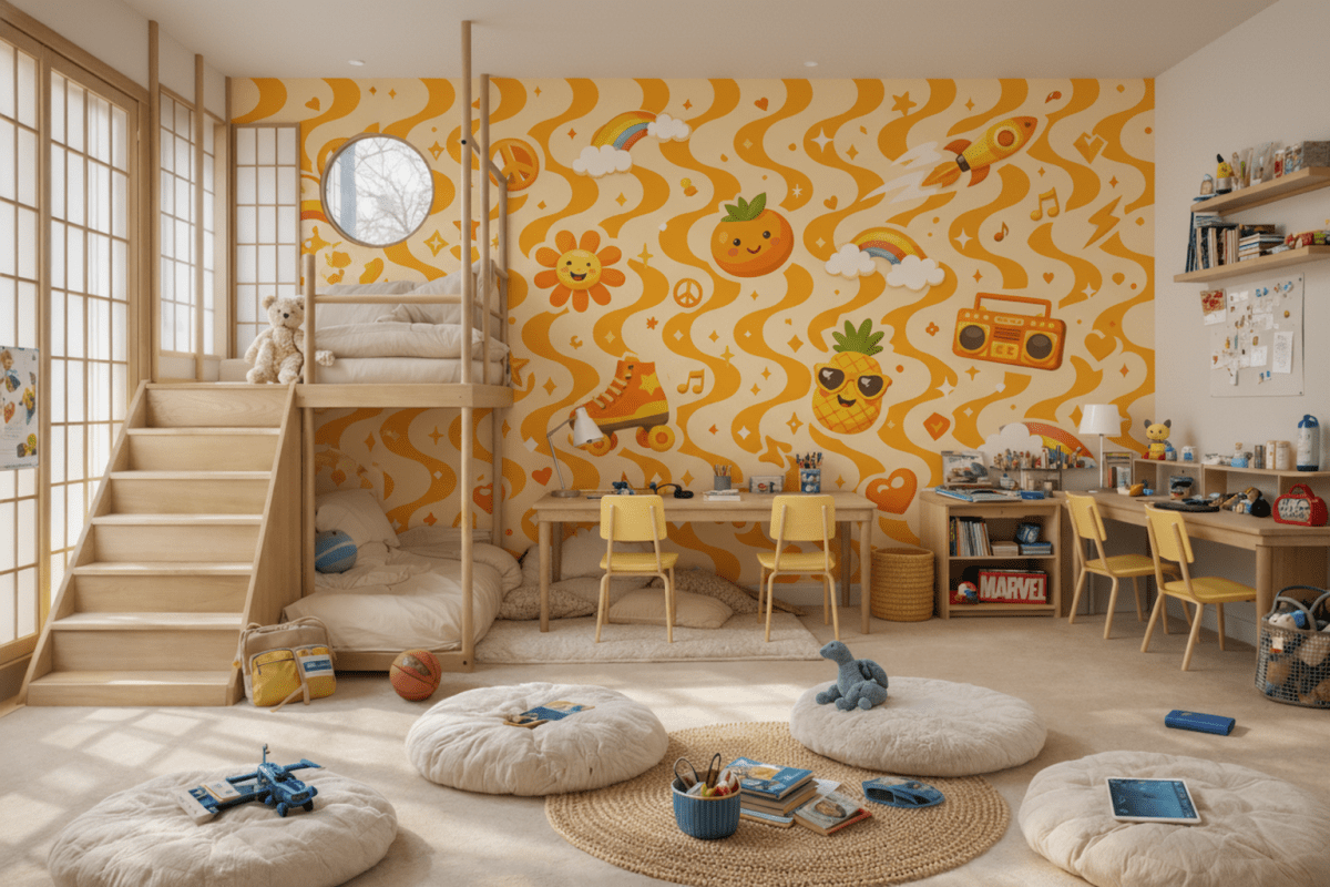 Whimsical Retro Mural