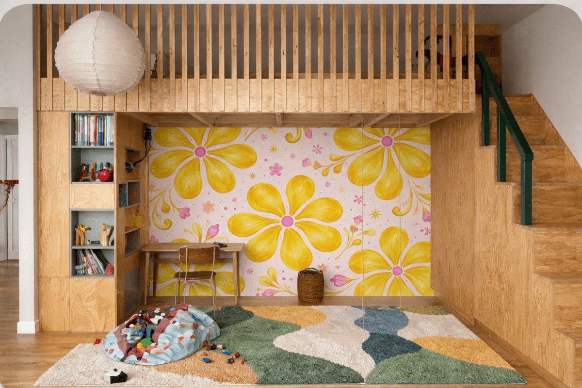 Sunlit Blossom Mural