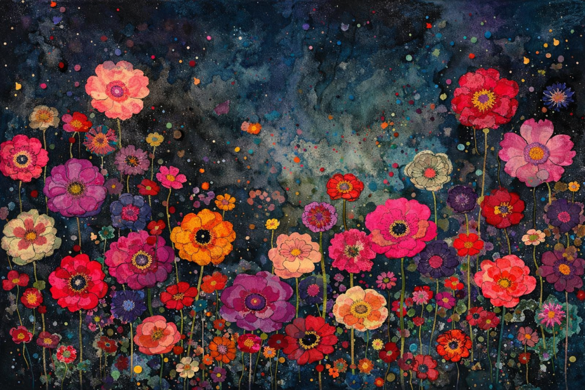Radiant Petal Mosaic