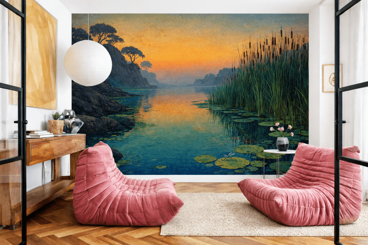 Frosted Riverbank Reflections