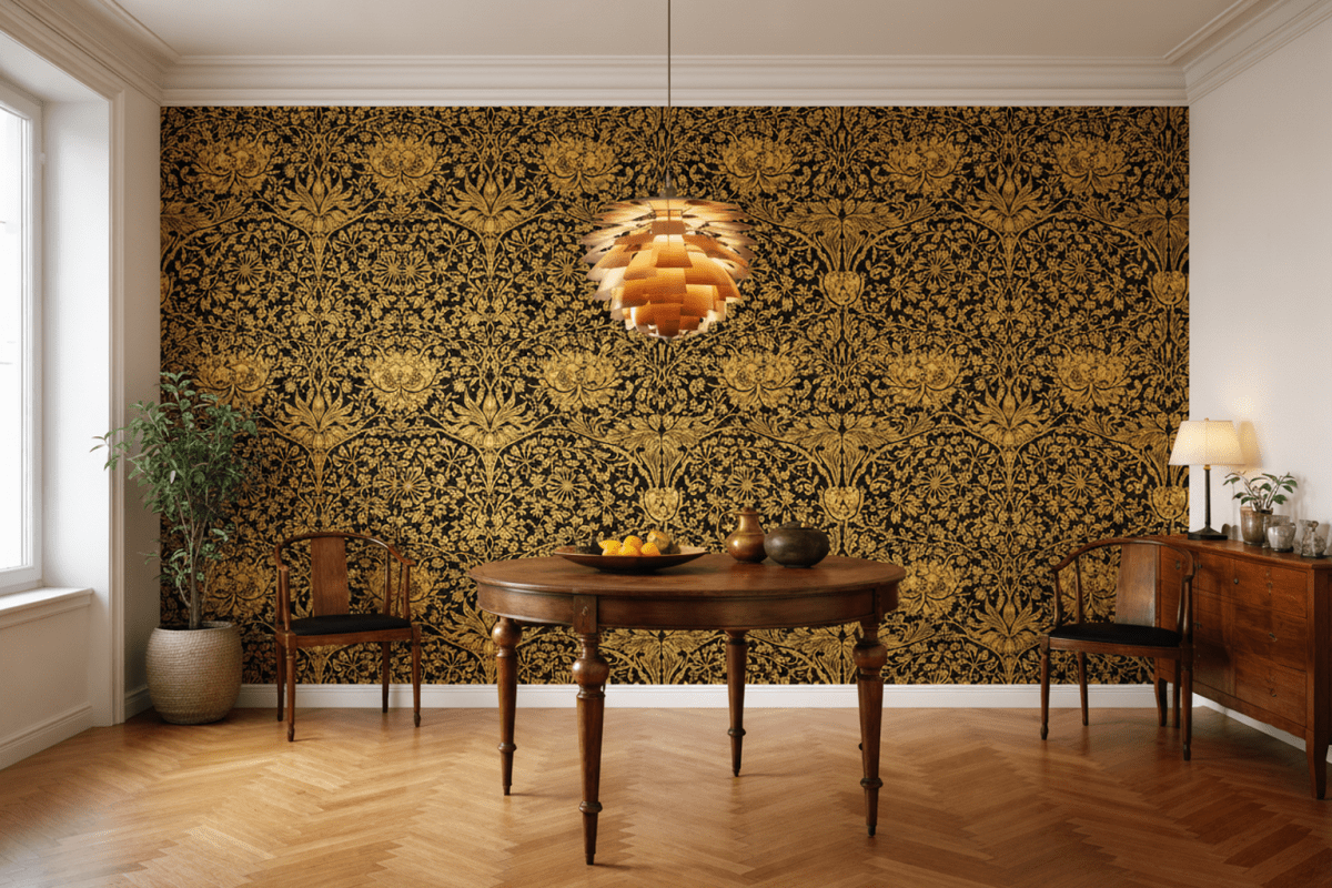 Golden Embroidery Pattern