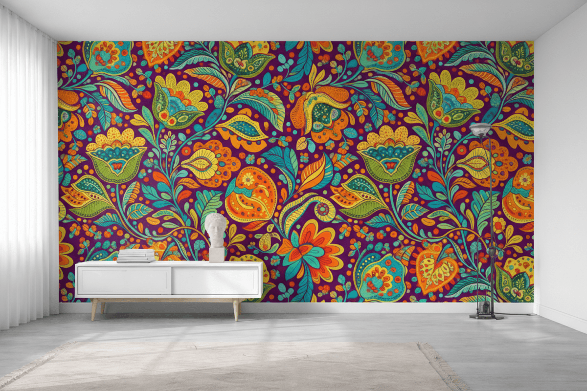 Vibrant Veil Tapestry