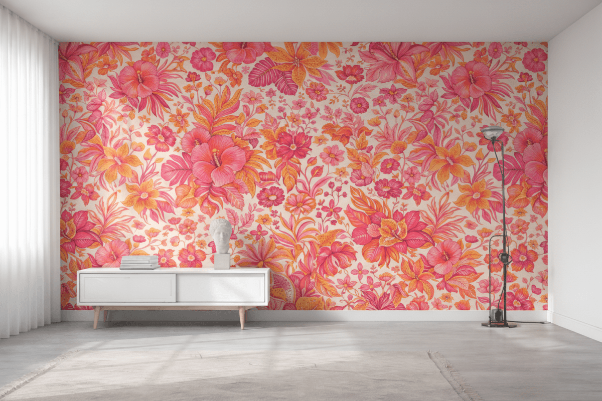Tropical Petal Tapestry