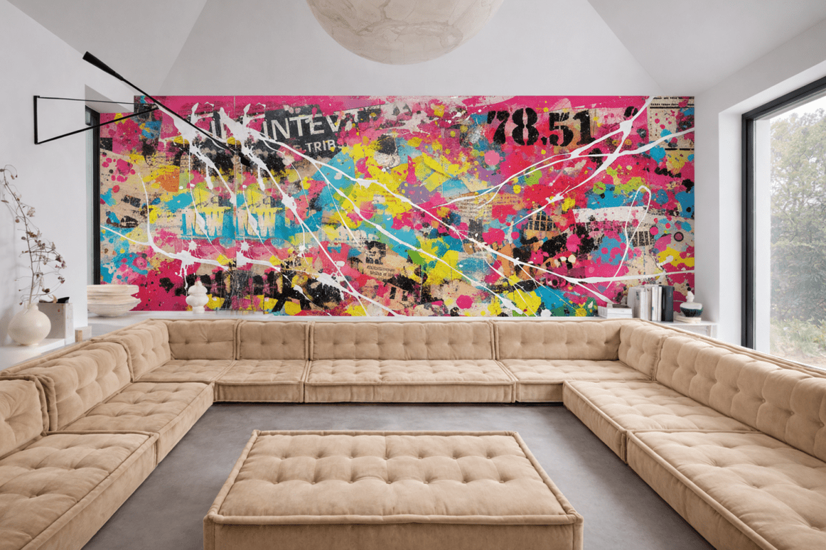 Vibrant Graffiti Cascade