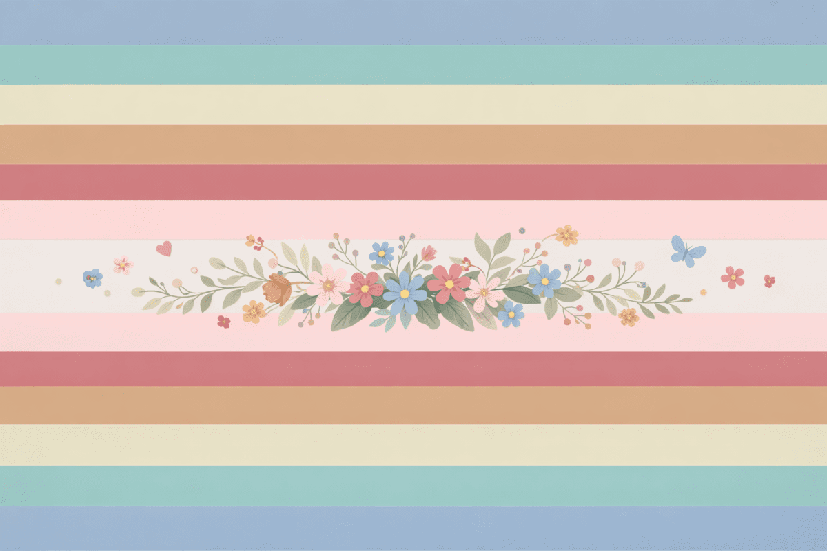 Floral Stripe Canvas