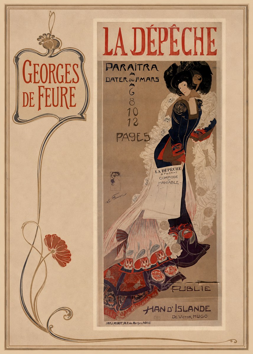 Georges de Feure La Dépêche I No2 - Plakat