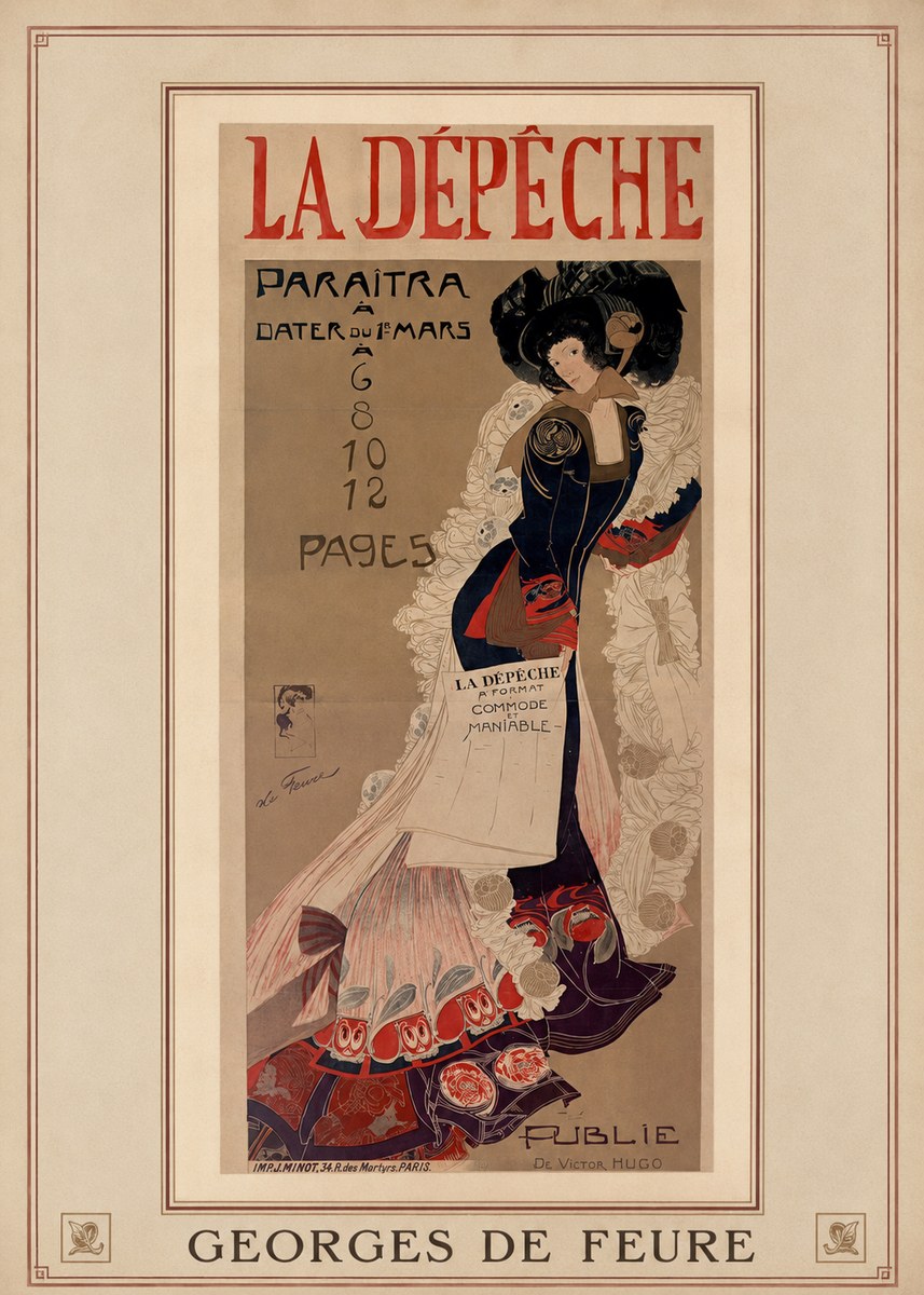 Georges de Feure La Dépêche I No4 - Plakat