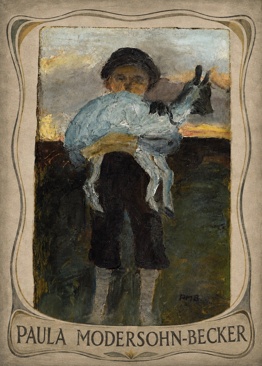 Paula Modersohn-Becker Boy with Goat No3 - Plakat