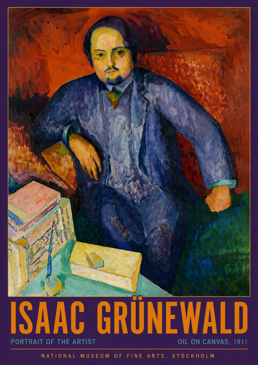 Isaac Grünewald Portrait of the Artist No4 - Plakat