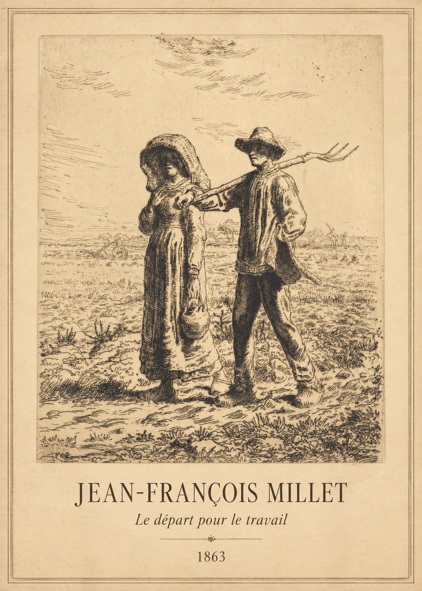 Jean-François Millet Le Départ Pour Le Travail I No1 - Plakat