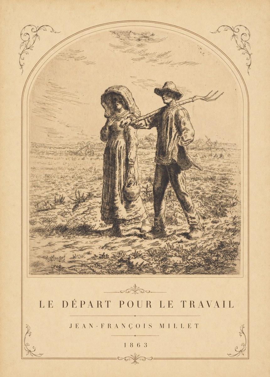 Jean-François Millet Le Départ Pour Le Travail I No3 - Plakat