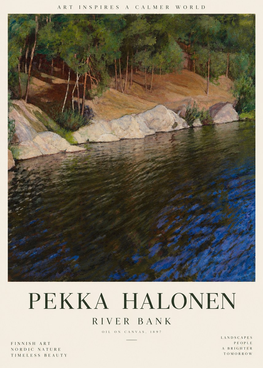 Pekka Halonen River Bank No3 - Plakat