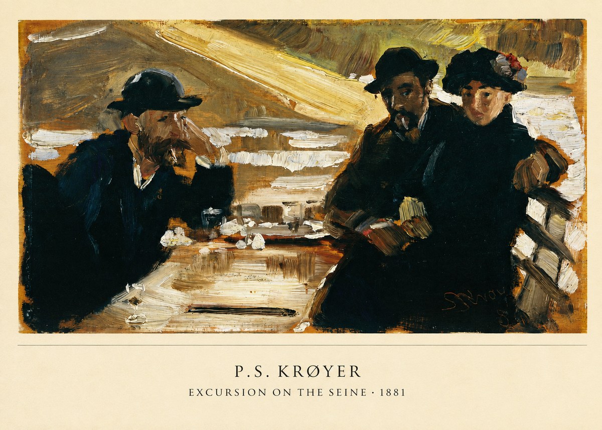 P.S. Krøyer Excursion on the Seine No6 - Plakat
