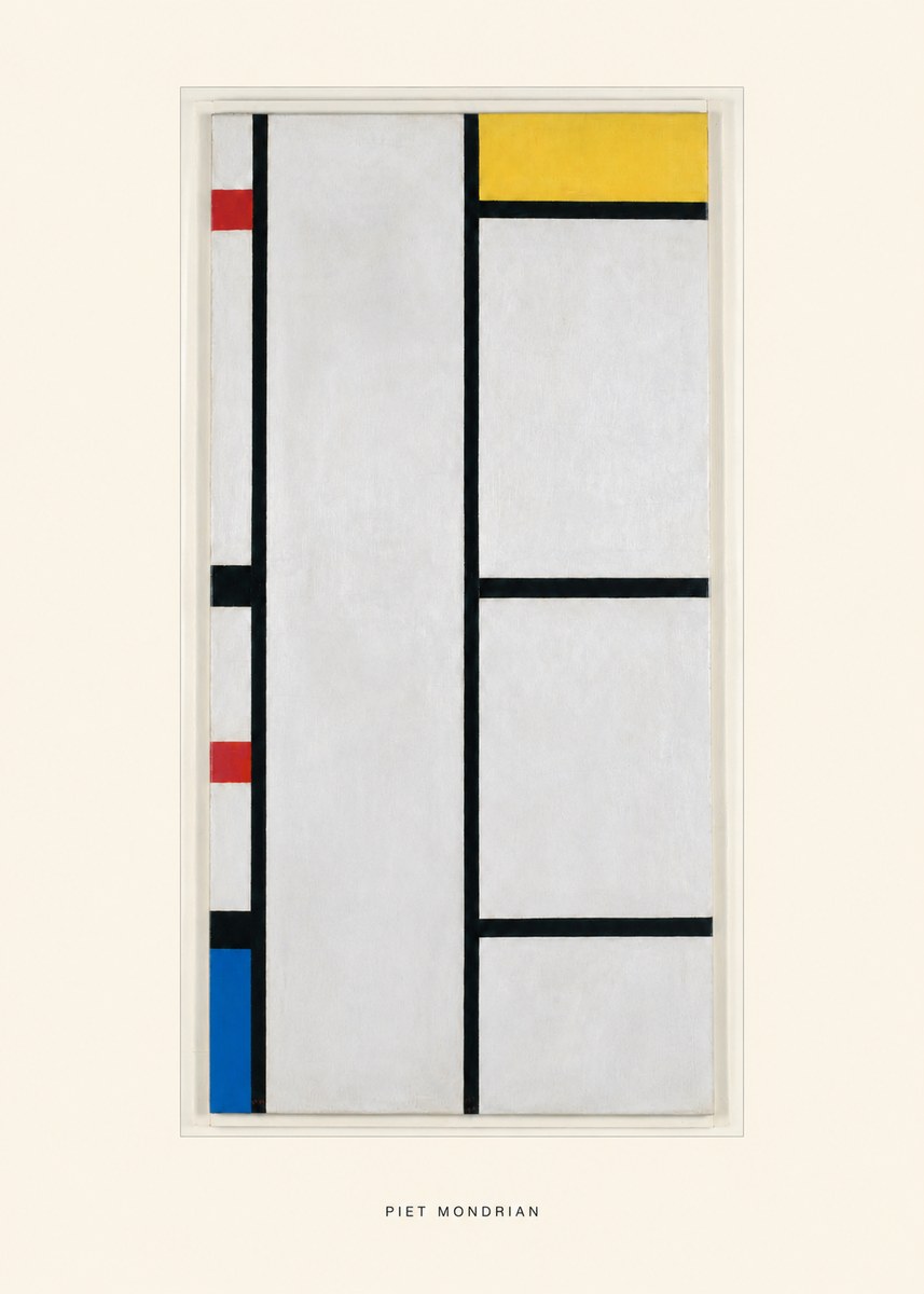 Piet Mondrian Composition with Red, Yellow, and Blue No5 - Plakat