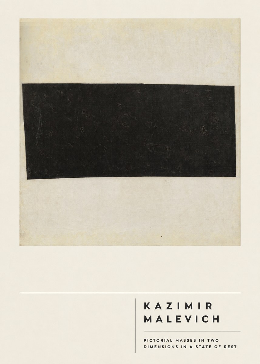 Kazimir Malevich Pictorial Masses in Two Dimensions in a State of Rest No2 - Plakat