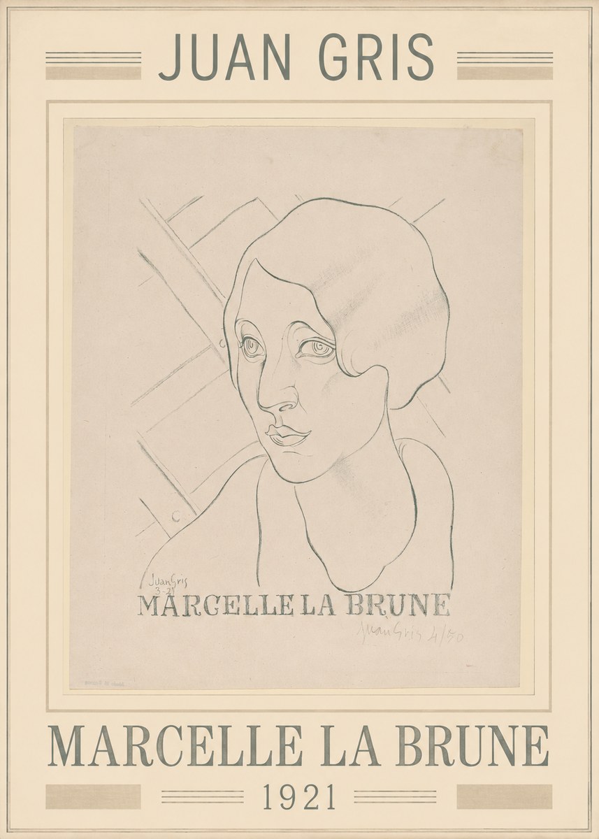 Juan Gris Marcelle La Brune I No1 - Plakat
